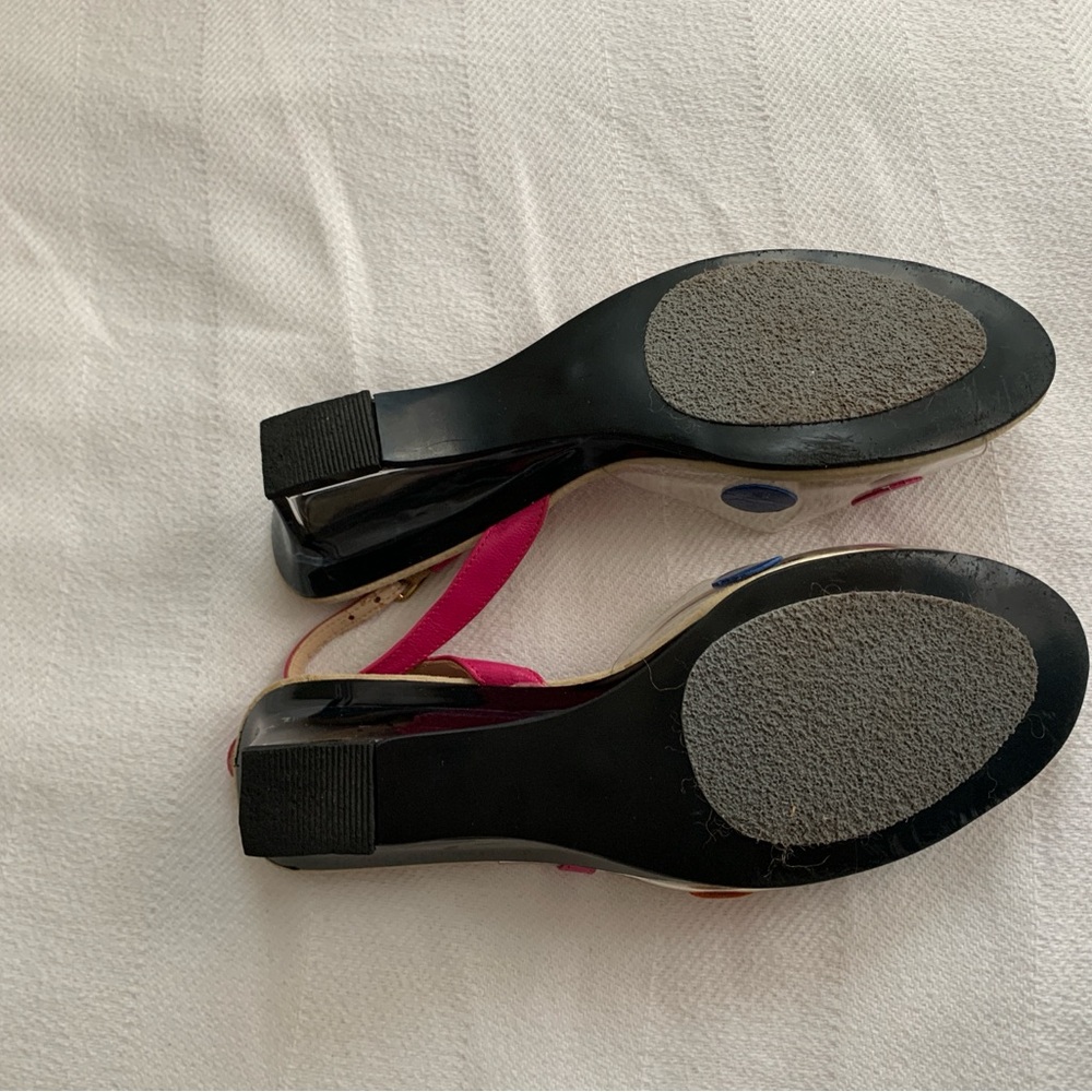 Bob Baker Leather Colorful Polka Dot Slingback Sandals - Picture 6 of 6